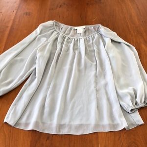 Sheer 3/4 sleeve blouse